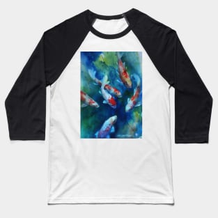 Descending Koi Baseball T-Shirt